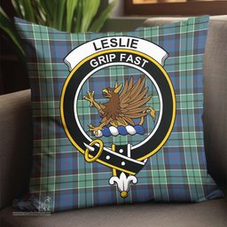 ScotsTee Shop Scottish Leslie Hunting Ancient Clan Crest Tartan Pillow/ Pillow Cover Tartan Accessories for Home