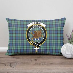 ScotsTee Shop Scottish Leslie Hunting Ancient Clan Crest Tartan Pillow/ Pillow Cover Tartan Accessories for Home