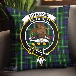 ScotsTee Shop Scottish Graham of Montrose Clan Crest Tartan Pillow/ Pillow Cover Tartan Accessories for Home