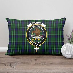 ScotsTee Shop Scottish Graham of Montrose Clan Crest Tartan Pillow/ Pillow Cover Tartan Accessories for Home