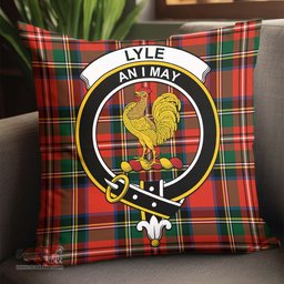 ScotsTee Shop Scottish Lyle Clan Crest Tartan Pillow/ Pillow Cover Tartan Accessories for Home