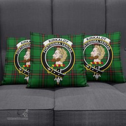 ScotsTee Shop Scottish Kirkaldy Clan Crest Tartan Pillow/ Pillow Cover Tartan Accessories for Home