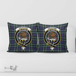 ScotsTee Shop Scottish Graham of Montrose Modern Clan Crest Tartan Pillow/ Pillow Cover Tartan Accessories for Home