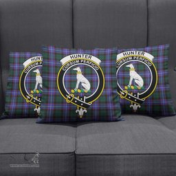 ScotsTee Shop Scottish Hunter Modern Clan Crest Tartan Pillow/ Pillow Cover Tartan Accessories for Home