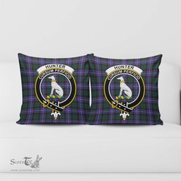 ScotsTee Shop Scottish Hunter Modern Clan Crest Tartan Pillow/ Pillow Cover Tartan Accessories for Home