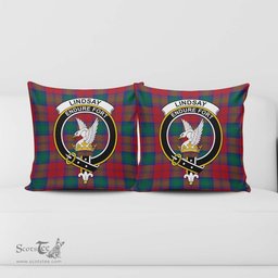 ScotsTee Shop Scottish Lindsay Modern Clan Crest Tartan Pillow/ Pillow Cover Tartan Accessories for Home