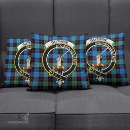 ScotsTee Shop Scottish Guthrie Ancient Clan Crest Tartan Pillow/ Pillow Cover Tartan Accessories for Home