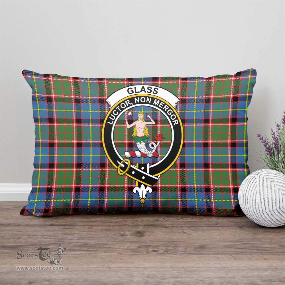 ScotsTee Shop Scottish Glass Clan Crest Tartan Pillow/ Pillow Cover Tartan Accessories for Home