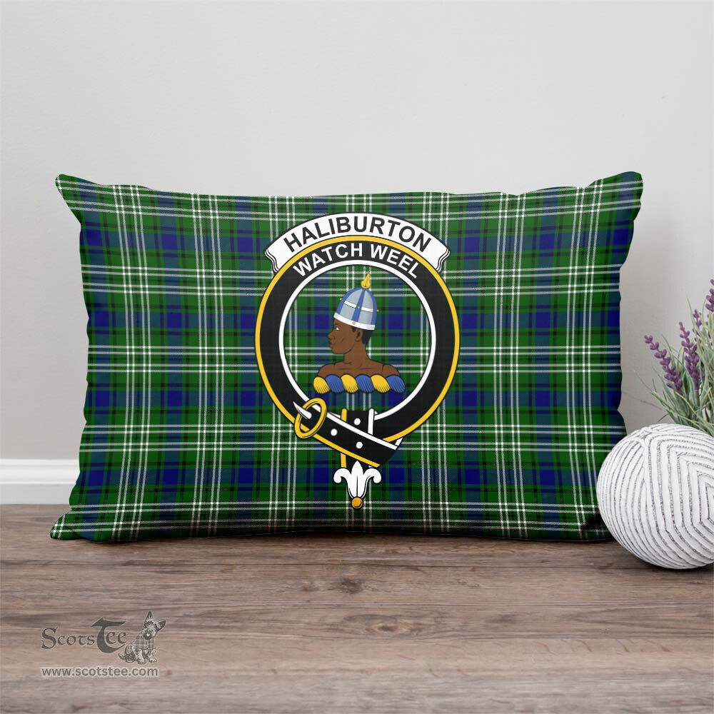 ScotsTee Shop Scottish Haliburton Clan Crest Tartan Pillow/ Pillow Cover Tartan Accessories for Home