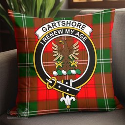 ScotsTee Shop Scottish Gartshore Clan Crest Tartan Pillow/ Pillow Cover Tartan Accessories for Home