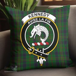 ScotsTee Shop Scottish Kennedy Clan Crest Tartan Pillow/ Pillow Cover Tartan Accessories for Home
