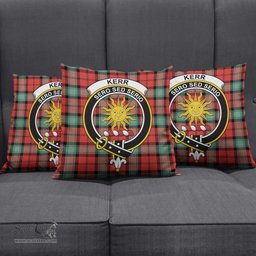 ScotsTee Shop Scottish Kerr Ancient Clan Crest Tartan Pillow/ Pillow Cover Tartan Accessories for Home
