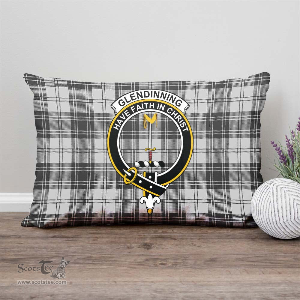 ScotsTee Shop Scottish Glendinning Clan Crest Tartan Pillow/ Pillow Cover Tartan Accessories for Home