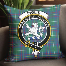 ScotsTee Shop Scottish Inglis Ancient Clan Crest Tartan Pillow/ Pillow Cover Tartan Accessories for Home