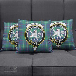 ScotsTee Shop Scottish Inglis Ancient Clan Crest Tartan Pillow/ Pillow Cover Tartan Accessories for Home