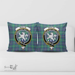 ScotsTee Shop Scottish Inglis Ancient Clan Crest Tartan Pillow/ Pillow Cover Tartan Accessories for Home