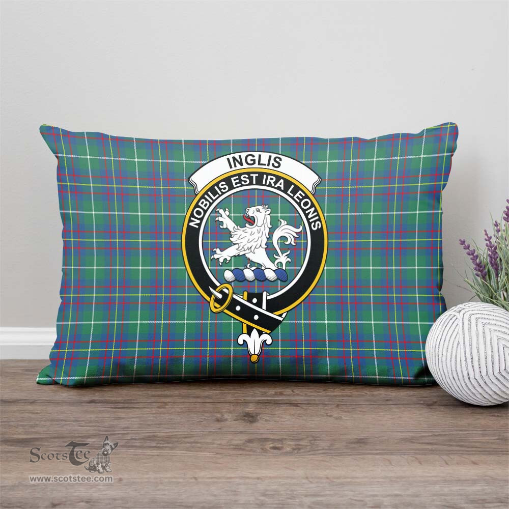 ScotsTee Shop Scottish Inglis Ancient Clan Crest Tartan Pillow/ Pillow Cover Tartan Accessories for Home