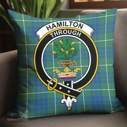 ScotsTee Shop Scottish Hamilton Hunting Ancient Clan Crest Tartan Pillow/ Pillow Cover Tartan Accessories for Home