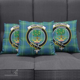 ScotsTee Shop Scottish Hamilton Hunting Ancient Clan Crest Tartan Pillow/ Pillow Cover Tartan Accessories for Home