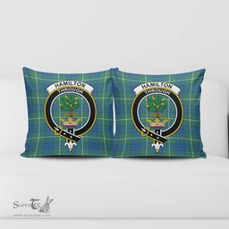 ScotsTee Shop Scottish Hamilton Hunting Ancient Clan Crest Tartan Pillow/ Pillow Cover Tartan Accessories for Home