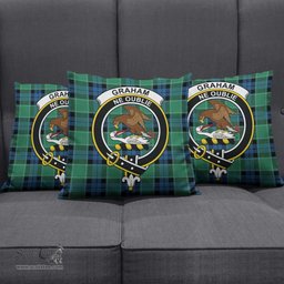 ScotsTee Shop Scottish Graham of Menteith Ancient Clan Crest Tartan Pillow/ Pillow Cover Tartan Accessories for Home