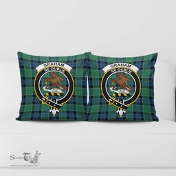 ScotsTee Shop Scottish Graham of Menteith Ancient Clan Crest Tartan Pillow/ Pillow Cover Tartan Accessories for Home