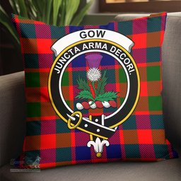 ScotsTee Shop Scottish Gow of Skeoch Clan Crest Tartan Pillow/ Pillow Cover Tartan Accessories for Home