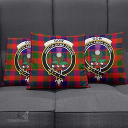 ScotsTee Shop Scottish Gow of Skeoch Clan Crest Tartan Pillow/ Pillow Cover Tartan Accessories for Home
