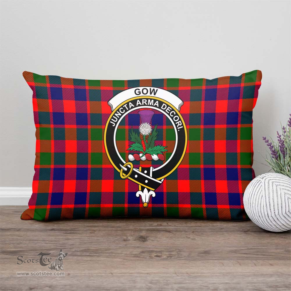 ScotsTee Shop Scottish Gow of Skeoch Clan Crest Tartan Pillow/ Pillow Cover Tartan Accessories for Home