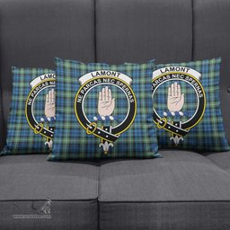 ScotsTee Shop Scottish Lamont Ancient Clan Crest Tartan Pillow/ Pillow Cover Tartan Accessories for Home