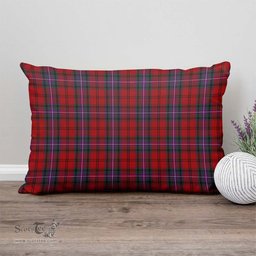 ScotsTee Shop Scottish Kelly of Sleat Red Clan Tartan Pillow/ Pillow Cover Tartan Accessories for Home
