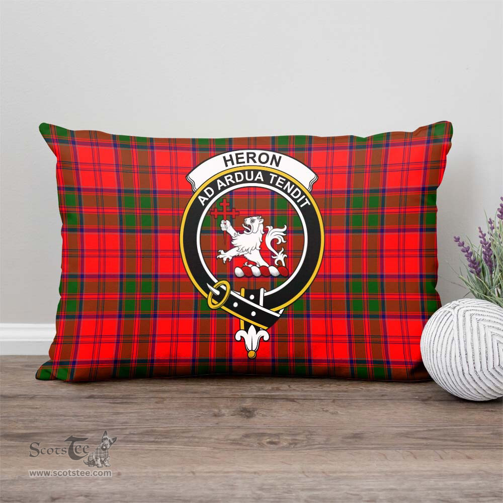 ScotsTee Shop Scottish Heron Clan Crest Tartan Pillow/ Pillow Cover Tartan Accessories for Home