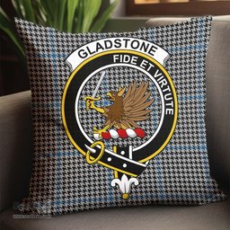 ScotsTee Shop Scottish Gladstone Clan Crest Tartan Pillow/ Pillow Cover Tartan Accessories for Home
