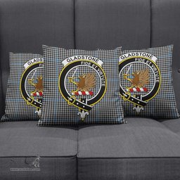ScotsTee Shop Scottish Gladstone Clan Crest Tartan Pillow/ Pillow Cover Tartan Accessories for Home