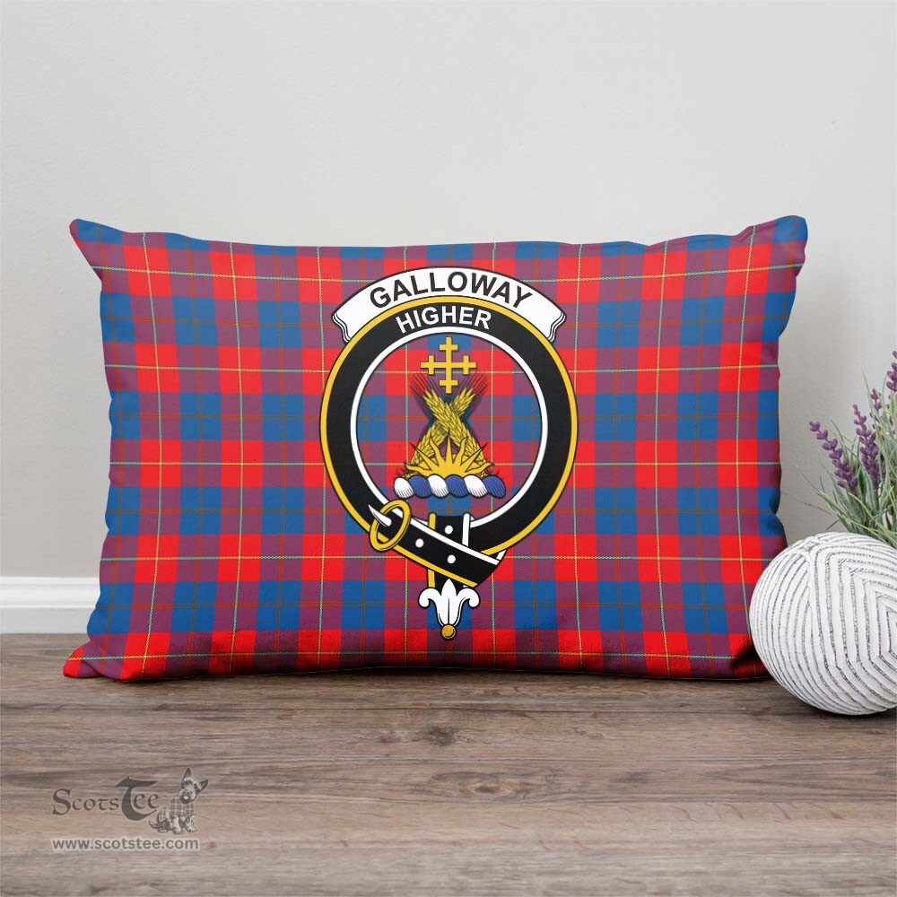 ScotsTee Shop Scottish Galloway Red Clan Crest Tartan Pillow/ Pillow Cover Tartan Accessories for Home
