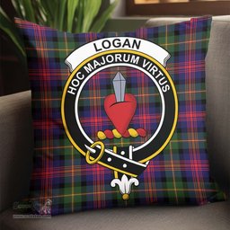 ScotsTee Shop Scottish Logan Modern Clan Crest Tartan Pillow/ Pillow Cover Tartan Accessories for Home