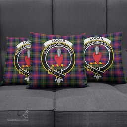 ScotsTee Shop Scottish Logan Modern Clan Crest Tartan Pillow/ Pillow Cover Tartan Accessories for Home