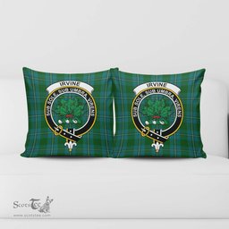 ScotsTee Shop Scottish Irvine of Bonshaw Clan Crest Tartan Pillow/ Pillow Cover Tartan Accessories for Home