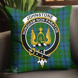 ScotsTee Shop Scottish Johnstone Clan Crest Tartan Pillow/ Pillow Cover Tartan Accessories for Home