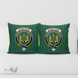 ScotsTee Shop Scottish Johnstone Clan Crest Tartan Pillow/ Pillow Cover Tartan Accessories for Home