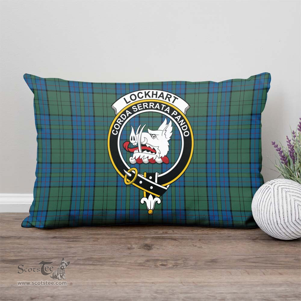 ScotsTee Shop Scottish Lockhart Clan Crest Tartan Pillow/ Pillow Cover Tartan Accessories for Home