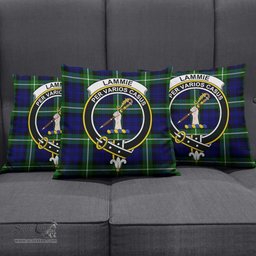 ScotsTee Shop Scottish Lammie Clan Crest Tartan Pillow/ Pillow Cover Tartan Accessories for Home