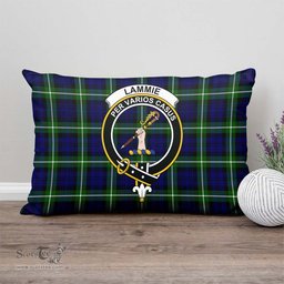 ScotsTee Shop Scottish Lammie Clan Crest Tartan Pillow/ Pillow Cover Tartan Accessories for Home