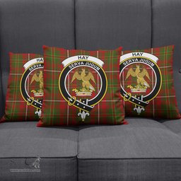 ScotsTee Shop Scottish Hay Clan Crest Tartan Pillow/ Pillow Cover Tartan Accessories for Home