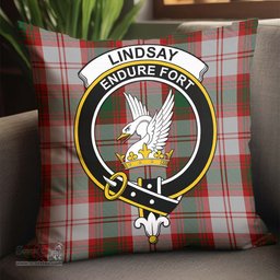ScotsTee Shop Scottish Lindsay Dress Red Clan Crest Tartan Pillow/ Pillow Cover Tartan Accessories for Home