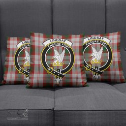 ScotsTee Shop Scottish Lindsay Dress Red Clan Crest Tartan Pillow/ Pillow Cover Tartan Accessories for Home