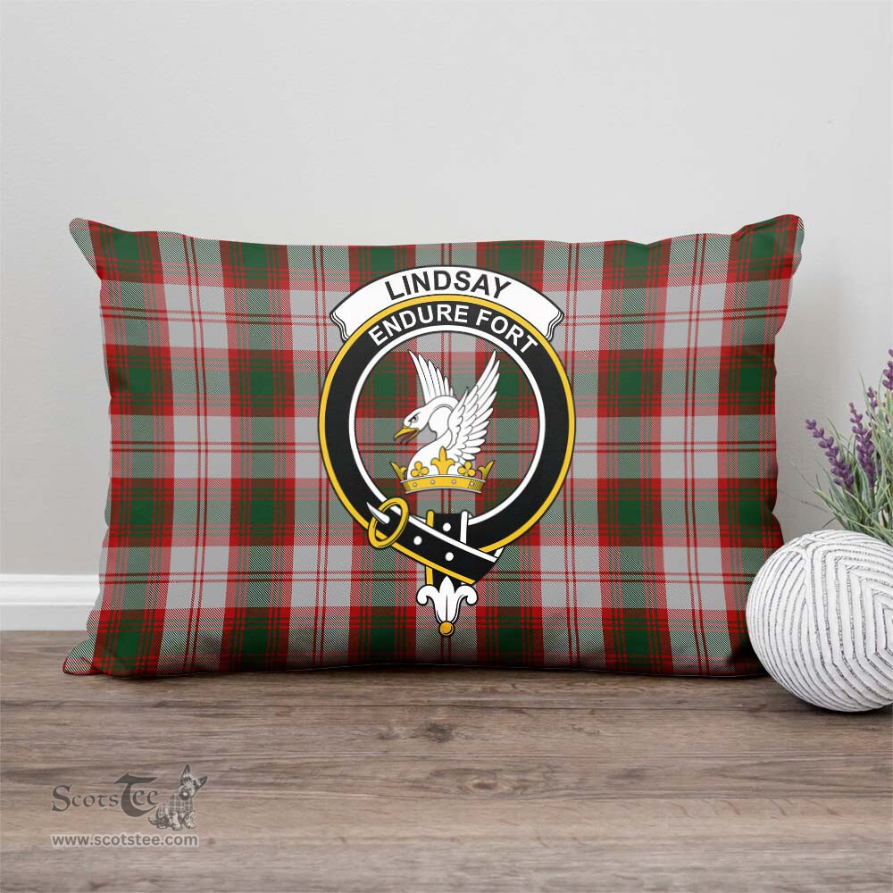 ScotsTee Shop Scottish Lindsay Dress Red Clan Crest Tartan Pillow/ Pillow Cover Tartan Accessories for Home