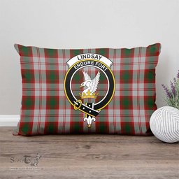 ScotsTee Shop Scottish Lindsay Dress Red Clan Crest Tartan Pillow/ Pillow Cover Tartan Accessories for Home