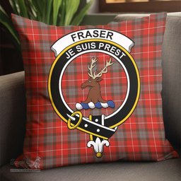 ScotsTee Shop Scottish Fraser Weathered Clan Crest Tartan Pillow/ Pillow Cover Tartan Accessories for Home