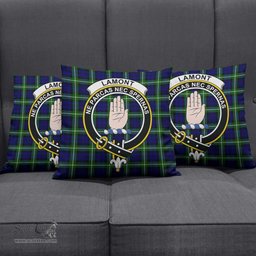 ScotsTee Shop Scottish Lamont Modern Clan Crest Tartan Pillow/ Pillow Cover Tartan Accessories for Home
